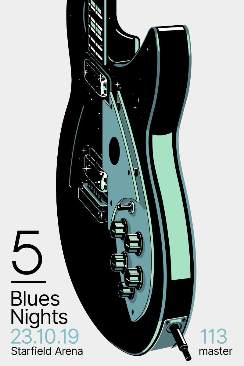 Sixty Watts Electric Guitar Print for sale