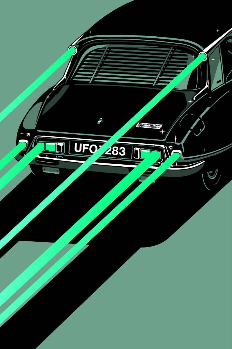 Gianmarco Magnani Illustration - Sci Fi Car Poster