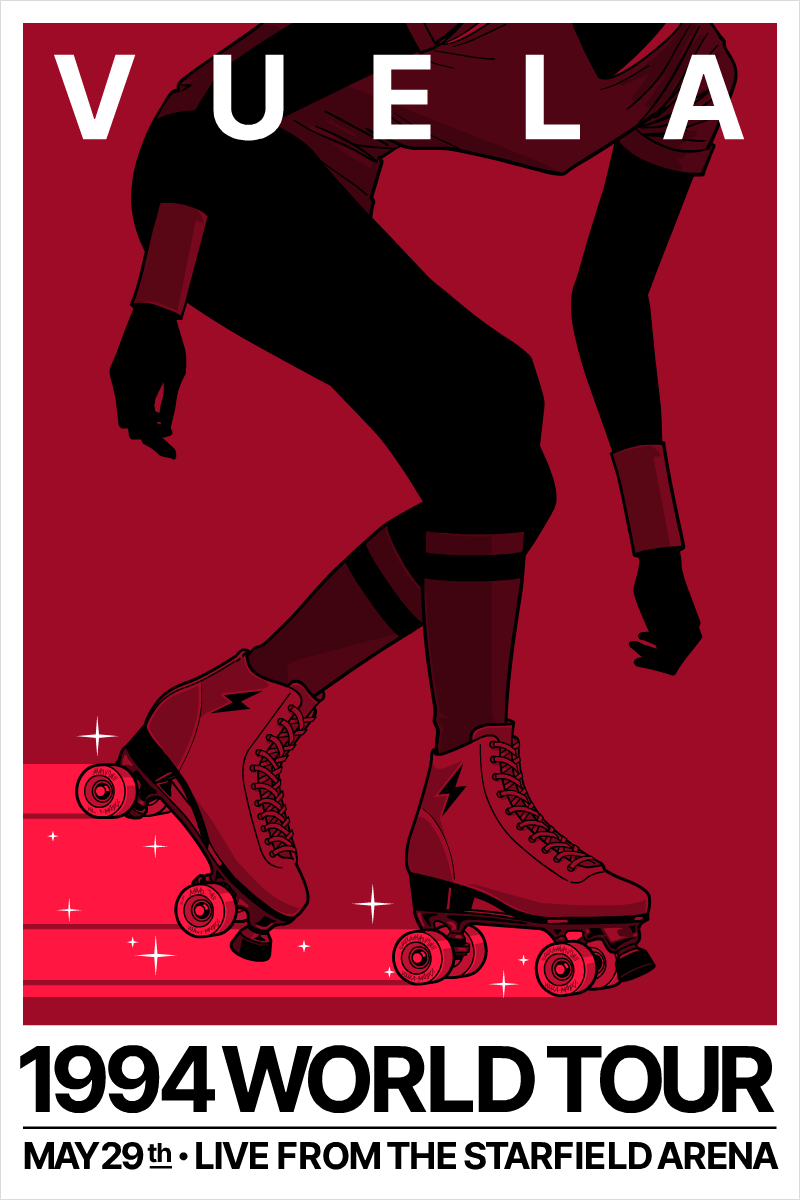 Roller Skates Girl Print for sale