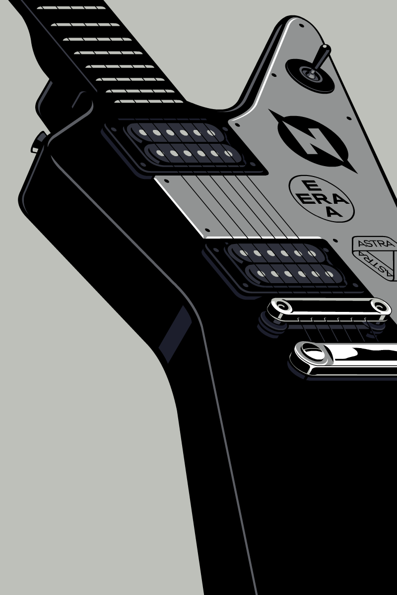 Gianmarco Magnani Illustration - Electric Guitar Print for sale